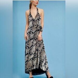 Dress the Population Black and White Maxi Dress